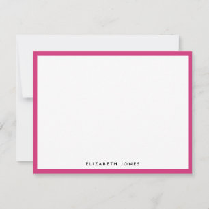 Magenta Pink Simple Modern Chic Classic Minimalist Card