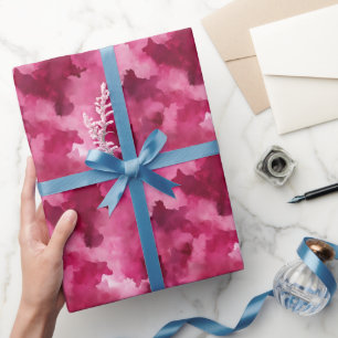 Magenta Pink Watercolor Abstract Wrapping Paper