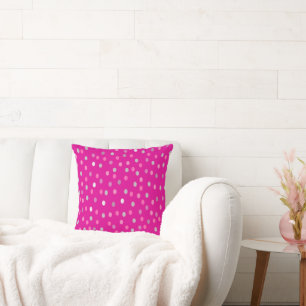 Magenta Polka Dots Cushion