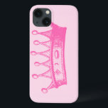 Magenta Princess Crown on Pink Background iPhone 13 Case<br><div class="desc">No game of dress-up is complete without a crown! Help your child remember just how much of a princess she is with this magenta crown print from Vision Studio. Get yours today!</div>