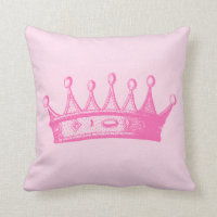 Magenta Princess Crown on Pink Background