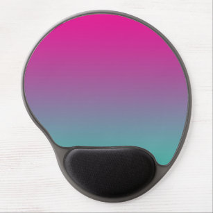 “Magenta Purple And Teal Ombre” Gel Mouse Pad