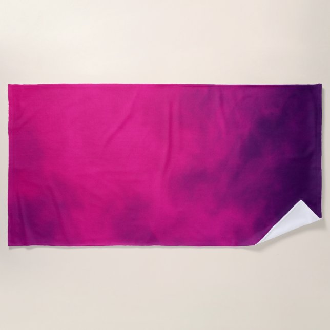 Magenta Purple Beach Towel – Customisable (Front)
