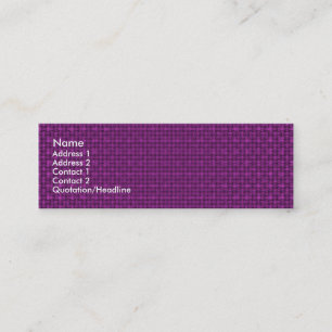 Magenta Purple Fabric Texture Mini Business Card