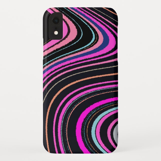 Magenta Purple Pink Blue Pattern Case-Mate iPhone Case (Back)