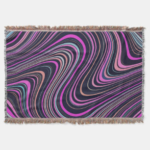 Magenta Purple Pink Pattern Throw Blanket