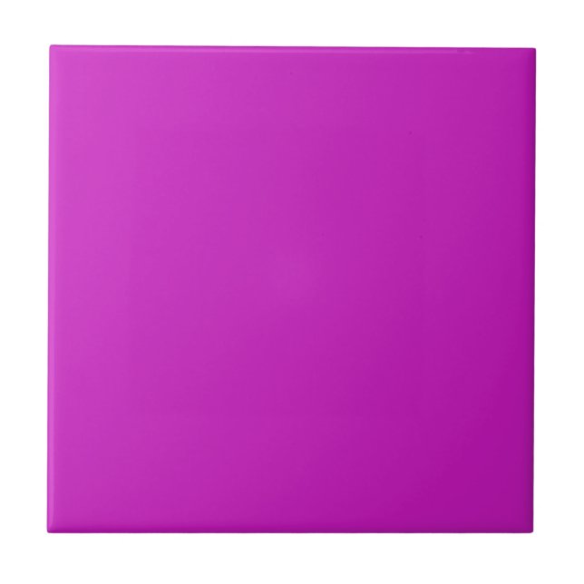 Magenta Purple Solid Color Tile (Front)
