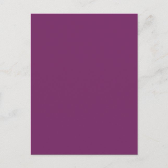 Magenta Purple Trend Colour Template Blank Colours Postcard (Front)