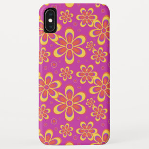 Magenta Purple Yellow Groovy Flower Pattern Case-Mate iPhone Case
