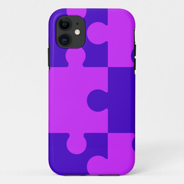 Magenta puzzle phone case (Back)