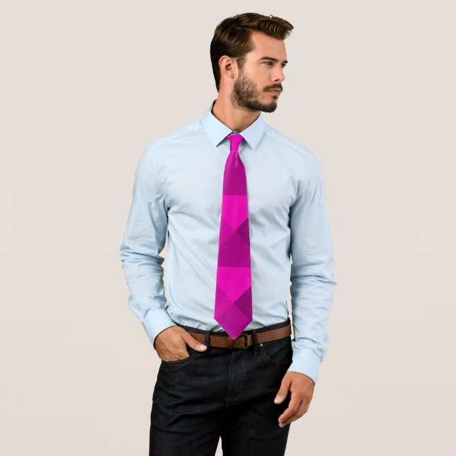 Magenta Pyramids  Tie (In Situ)