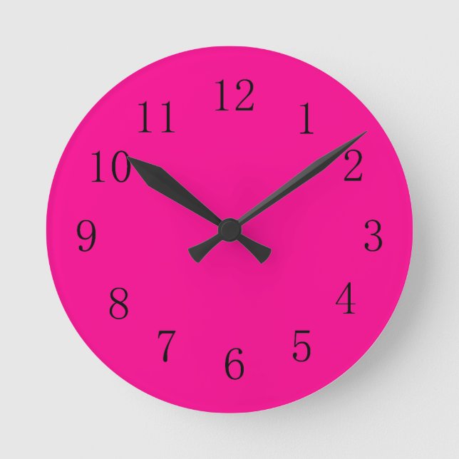 Magenta Red Kitchen Wall Clock (Front)