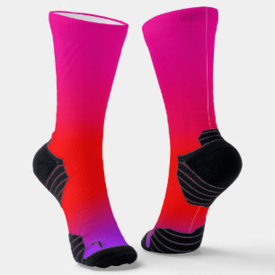 Magenta Red Purple Ombre Happy Socks