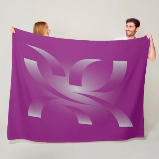 Magenta ribbons fleece blanket