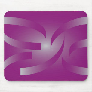 Magenta ribbons mouse pad