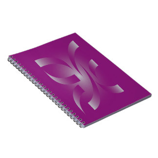 Magenta ribbons notebook