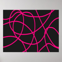 Magenta Ribbons on Black 