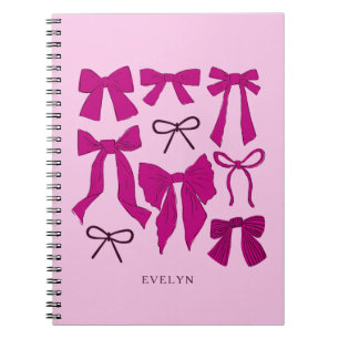 Magenta Romantic Bows Notebook