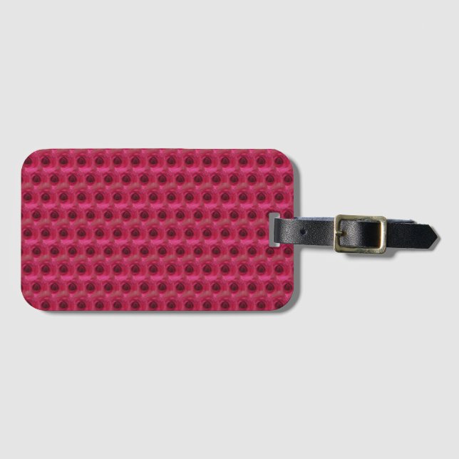 Magenta Roses Luggage Tag (Front Horizontal)