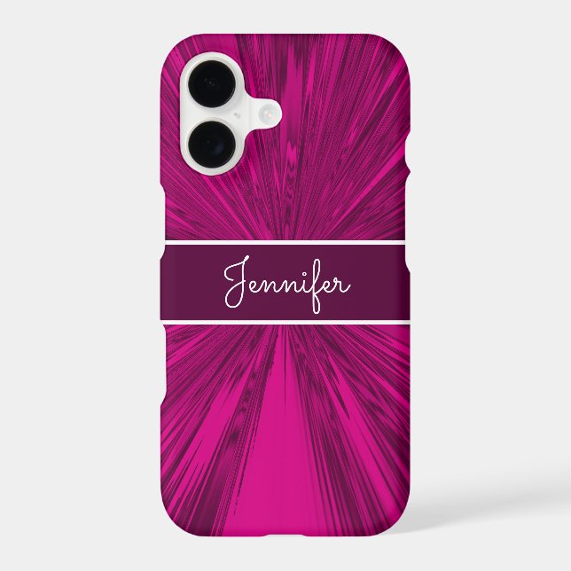 Magenta Satin Monogrammed  (Back)