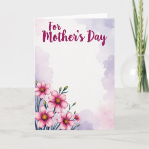 Magenta Script Mothers Card