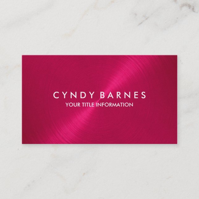Magenta Sheen Business Card (Front)