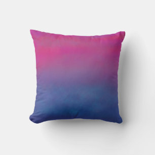 Magenta Sky Abstract Landscape Cushion