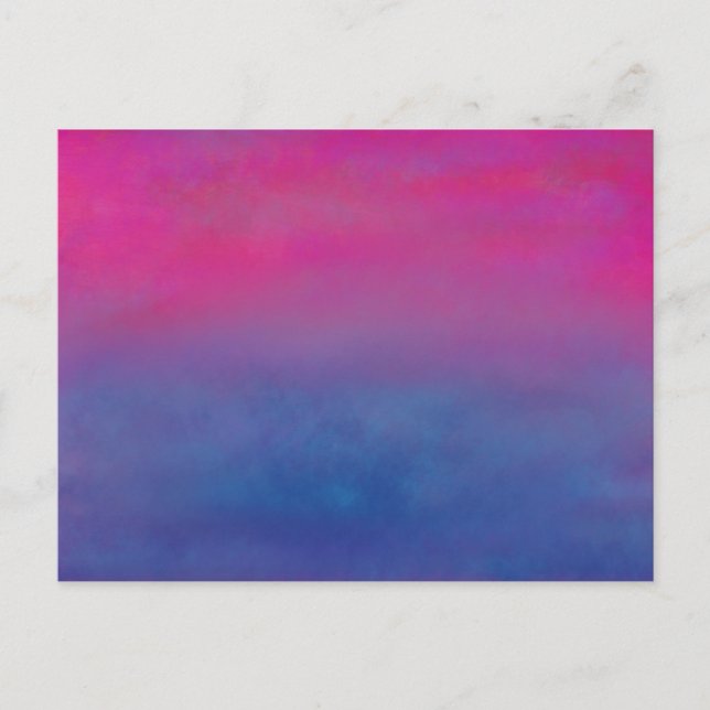 Magenta Sky Abstract Landscape Postcard (Front)
