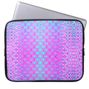 Magenta, Sky Blue and Navy Geometric Laptop Sleeve