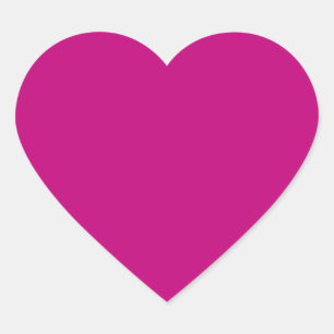 Magenta (solid colour) heart sticker