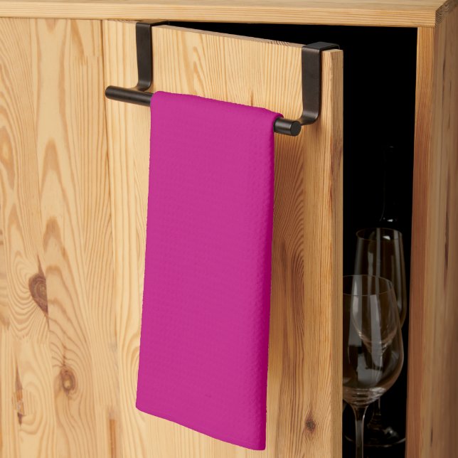 Magenta (solid colour)  tea towel (Thirds Fold)