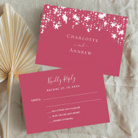 Magenta stars wedding response RSVP