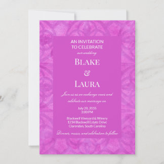 Magenta Summer Bright Batik Custom Invitation