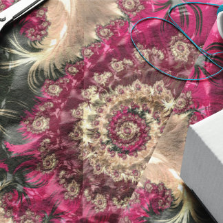 Magenta Swirling Fractal Tissue Paper