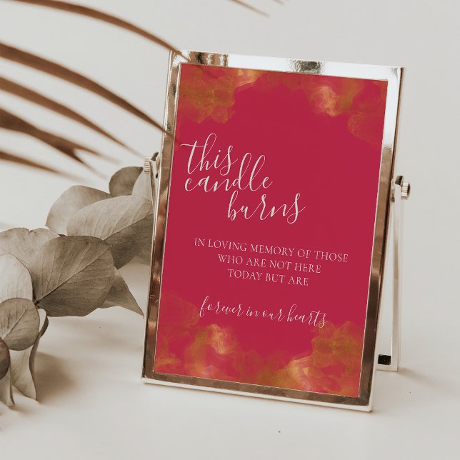 Magenta This Candle Burns In Loving Memory Sign (Creator Uploaded)