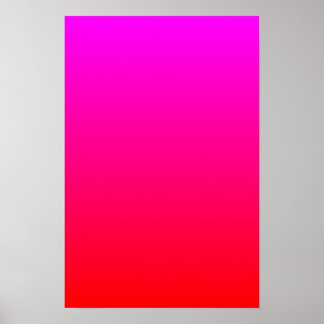 Magenta to Red Gradient Poster (Front)