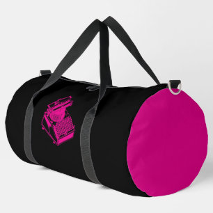 Magenta Type Writing Machine Magenta Duffle Bag