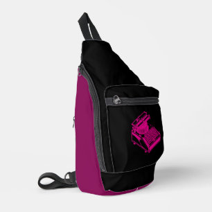 Magenta Type Writing Machine Magenta Sling Bag