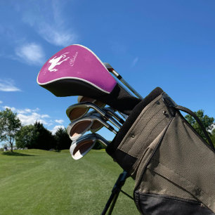 Magenta Unicorn Personalised Golf Head Cover