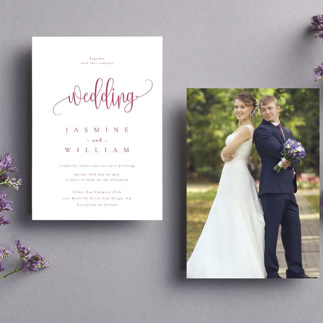 Magenta Wedding  Invitation (Creator Uploaded)