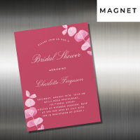 Magenta white eucalyptus luxury bridal shower