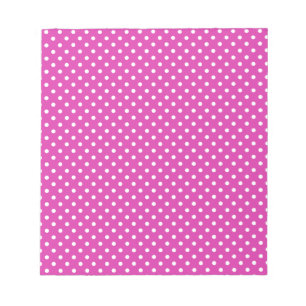 Magenta, White Polka Dots Notepad