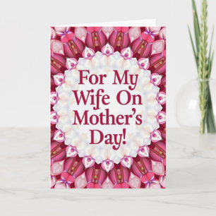 Magenta Wifes Day Greeting Card