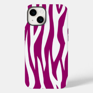Magenta Zebra Print Case-Mate iPhone 14 Case