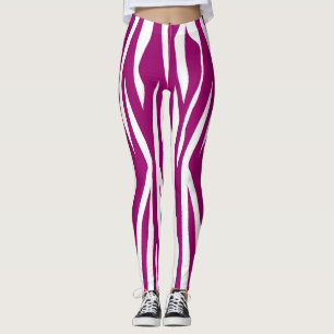 Magenta Zebra Print Leggings