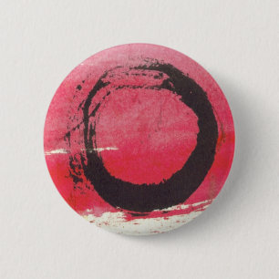 Magenta Zen Circle 6 Cm Round Badge