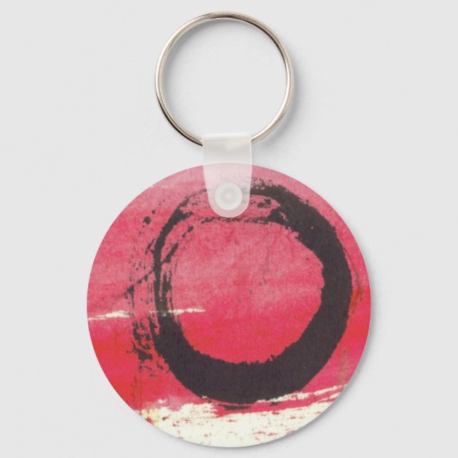 Magenta Zen Circle Key Ring (Front)