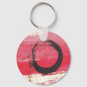 Magenta Zen Circle Keychain