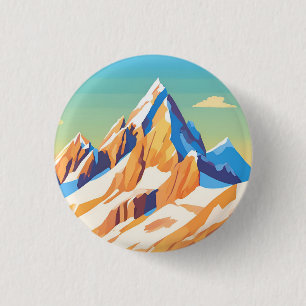 Magestic Mountains 3 Cm Round Badge