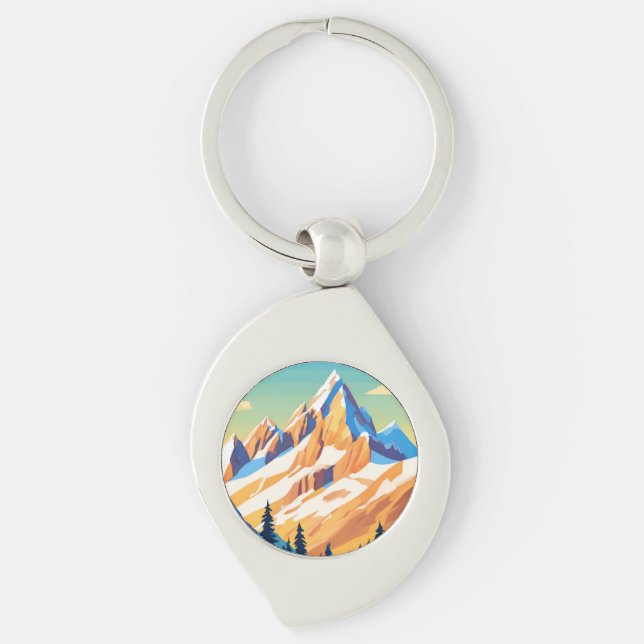 Magestic Mountains Key Ring (Front)